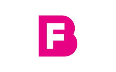 BF or FB Letter Initial Logo Design, Vector Template