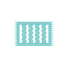 carpet icon, illustration filled design template