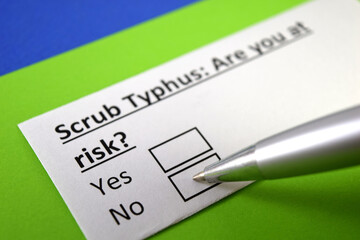 Fototapeta premium Questionnaire about infectious disease