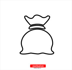 sack icon.Flat design style vector illustration for graphic and web design.