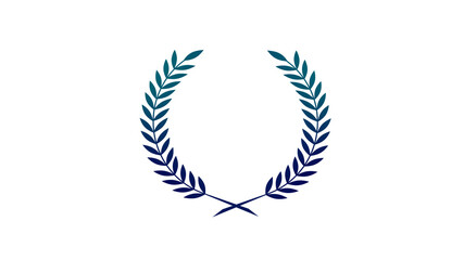 Amazing blue and cyan dark wheat icon on white background,gradient wheat icon