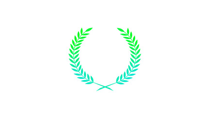 Beautiful gradient wheat icon on white background,Wheat icon