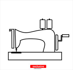 sewing machine icon.Flat design style vector illustration for graphic and web design.
