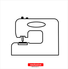 sewing machine icon.Flat design style vector illustration for graphic and web design.