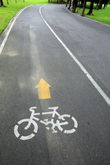 Fototapeta premium bicycle lane sign