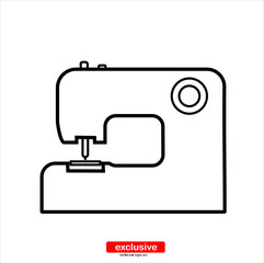 sewing machine icon.Flat design style vector illustration for graphic and web design.