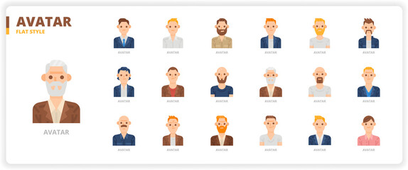Fototapeta premium Avatar icon set