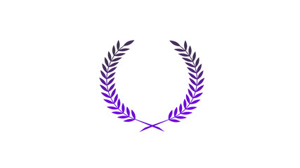 Amazing purple and gray wheat icon on white background