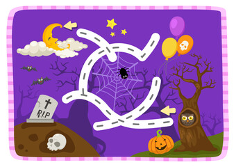 Educational maze game for children Illustration
