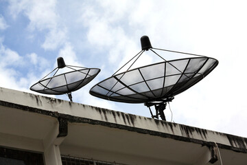 satellite dish on roof