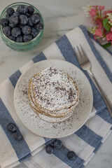 sweet home made pancakes with poppy seeds