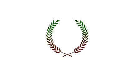 Amazing red and green dark wheat icon on white background