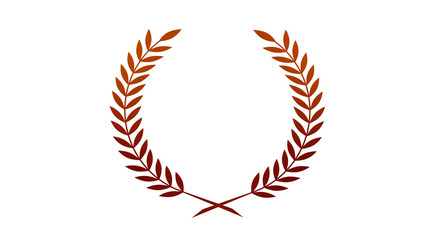 Red and orange dark wheat icon on white background,Gradient white icon