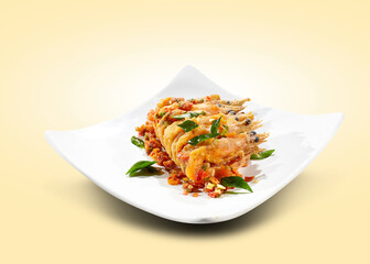 Fried sweet and sour shrimp