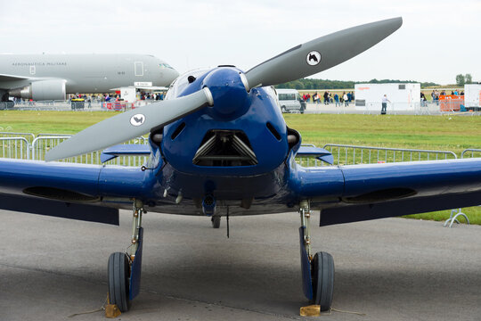 BERLIN - SEPTEMBER 14: The Aircraft Messerschmitt Bf 108 Taifun, International Aerospace Exhibition 