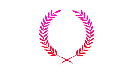 Obraz premium Red and pink wheat icon on white background,wheat icons