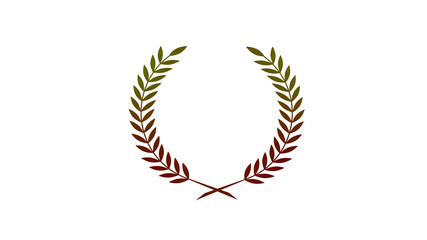 Amazing red and yellow dark wheat icon on white background