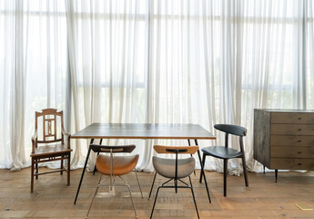Country style interior decoration, solid wood furniture