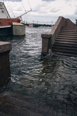 Stairs goes down to water