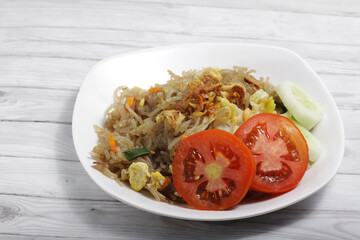 'Mie lethek' an traditional noodles from Indonesia that made from cassava flour