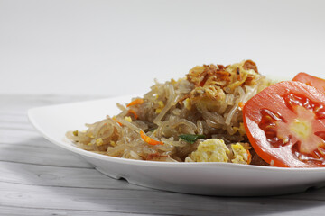 'Mie lethek' an traditional noodles from Indonesia that made from cassava flour