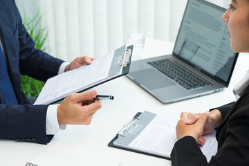 Obraz premium Resumes for applying for jobs, introducing and presenting work records, educational background, personal history to apply for jobs suitable for positions in business organizations.