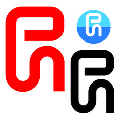 GF G F  Letter Logo Design with Circle Background Vector Illustration Template.