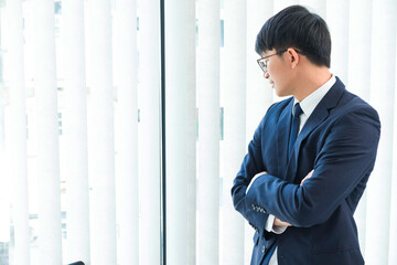 Business people with gestures on the table, working in various forms, sitting, working, being happy, standing next to work Sitting and thinking in the workplace.