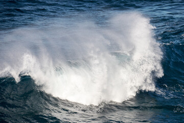 Breaking wave with white water