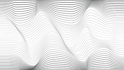 Abstract flow lines background . Fluid wavy shape .Striped linear pattern . Vector illustration