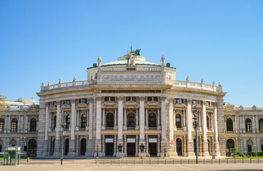Fototapeta na wymiar Vienna Austria city skyline at Burgtheater