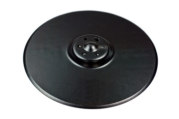 Disc harrows for tractor for tillage, black shot on a white background. Background for agricultural...