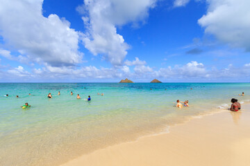 Blue sky and ocean in Hawaii