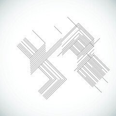 Abstract Hipster Lines Background . Vector .