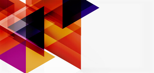 Fototapeta premium Geometric abstract background, mosaic triangle and hexagon shapes. Trendy abstract layout template for business or technology presentation, internet poster or web brochure cover, wallpaper