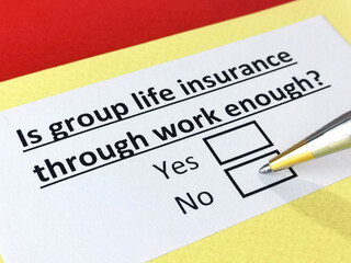 Fototapeta premium Questionnaire about insurance