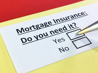 Fototapeta premium Questionnaire about insurance