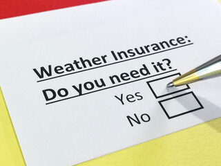 Questionnaire about insurance