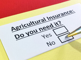 Fototapeta premium Questionnaire about insurance