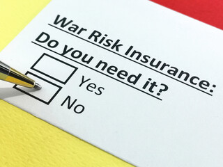 Fototapeta premium Questionnaire about insurance