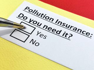 Obraz premium Questionnaire about insurance