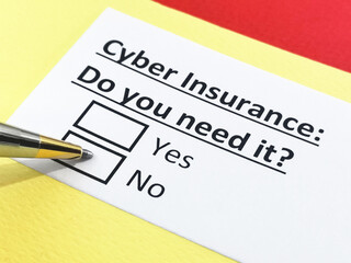 Obraz premium Questionnaire about insurance