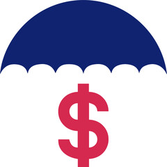 Protection money concept. Safe and secure investment, insurance. Vector illustration flat design style