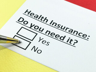 Questionnaire about insurance
