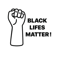 Black lifes matter icon set
