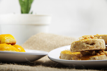 Nastar and peanut cookies, sweet snack that famous in Indonesia, especially when celebrate eid fitr mubarak