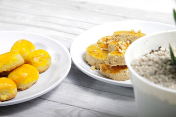Nastar and peanut cookies, sweet snack that famous in Indonesia, especially when celebrate eid fitr mubarak