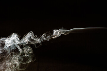 Smoke isolated on dark background