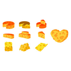 Simple Vector Design of a Cheese in Yellow