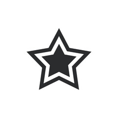 Star emblem logo in vector
